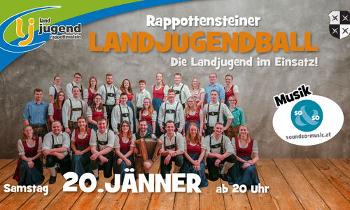 Wir laden alle recht herzlich zum diesjährigen Rappottensteiner Landjugendball am 20. Jänner 2024 ab 20 Uhr in den Gasthof Rotheneder ein. Die Landjugend freut sich auf viele Besucher und eine schöne Ballnacht!